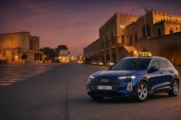 Audi Q5 parked by the sea